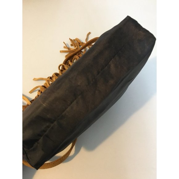 Boho Fringe Leather Purse, Suede Leather Bag with Fringe, Hippie Bag - Picture 11 of 12